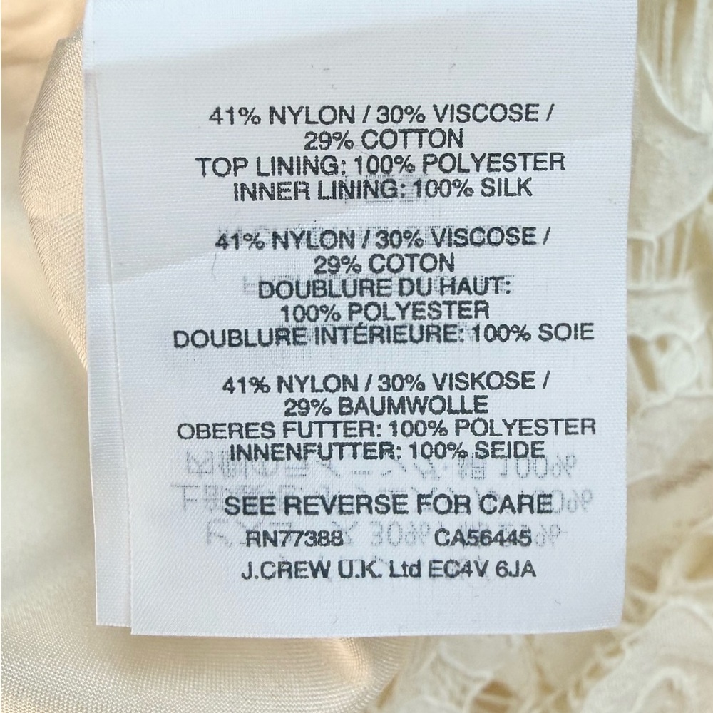 J. Crew Bridal Collection White Lace Bride 2 Piece - Picture 9 of 17
